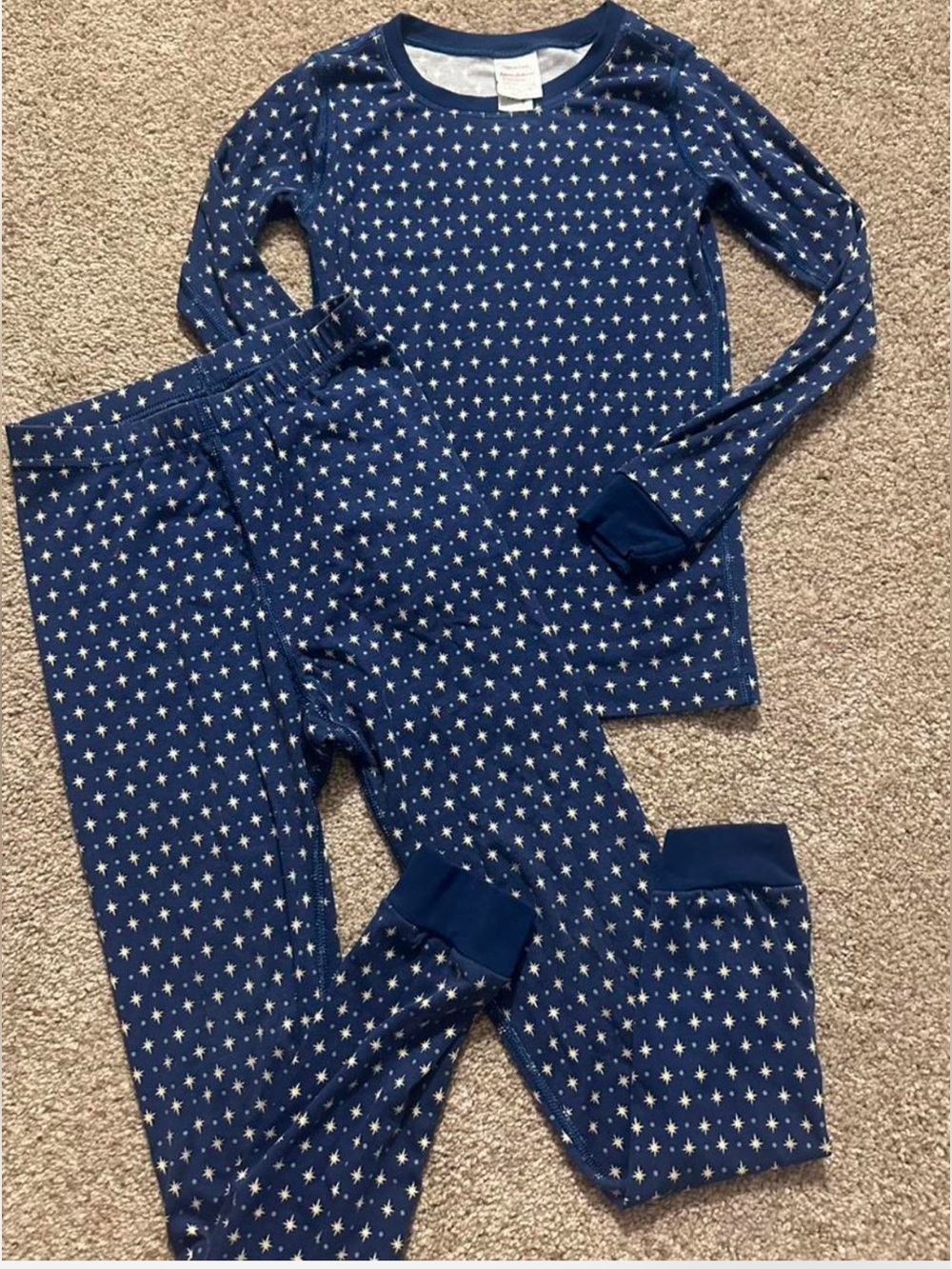 Hanna Andersson Navy and White Star Print Pajama Set